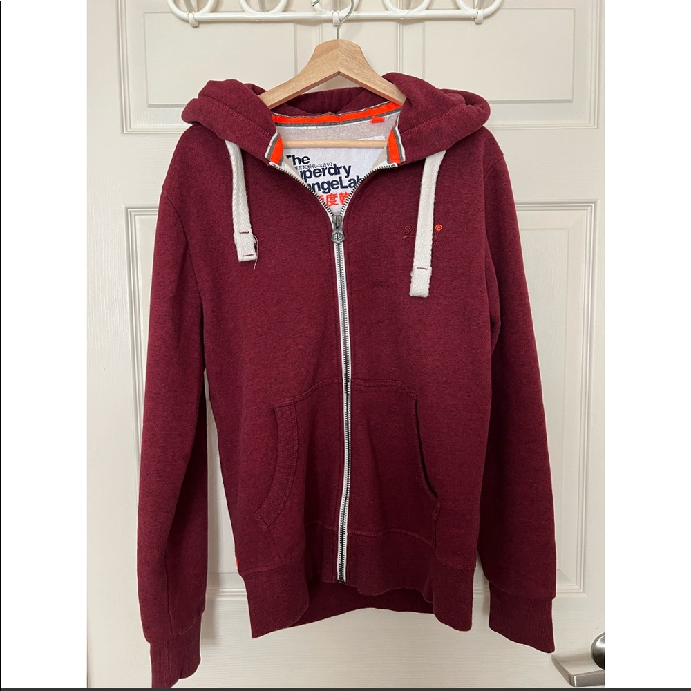 Burgundy Zip-Up Hoodie
